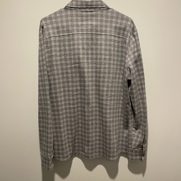 Johnston & Murphy Men's Button Down Shirt Gray Black Size Medium NWOT - Picture 2 of 4